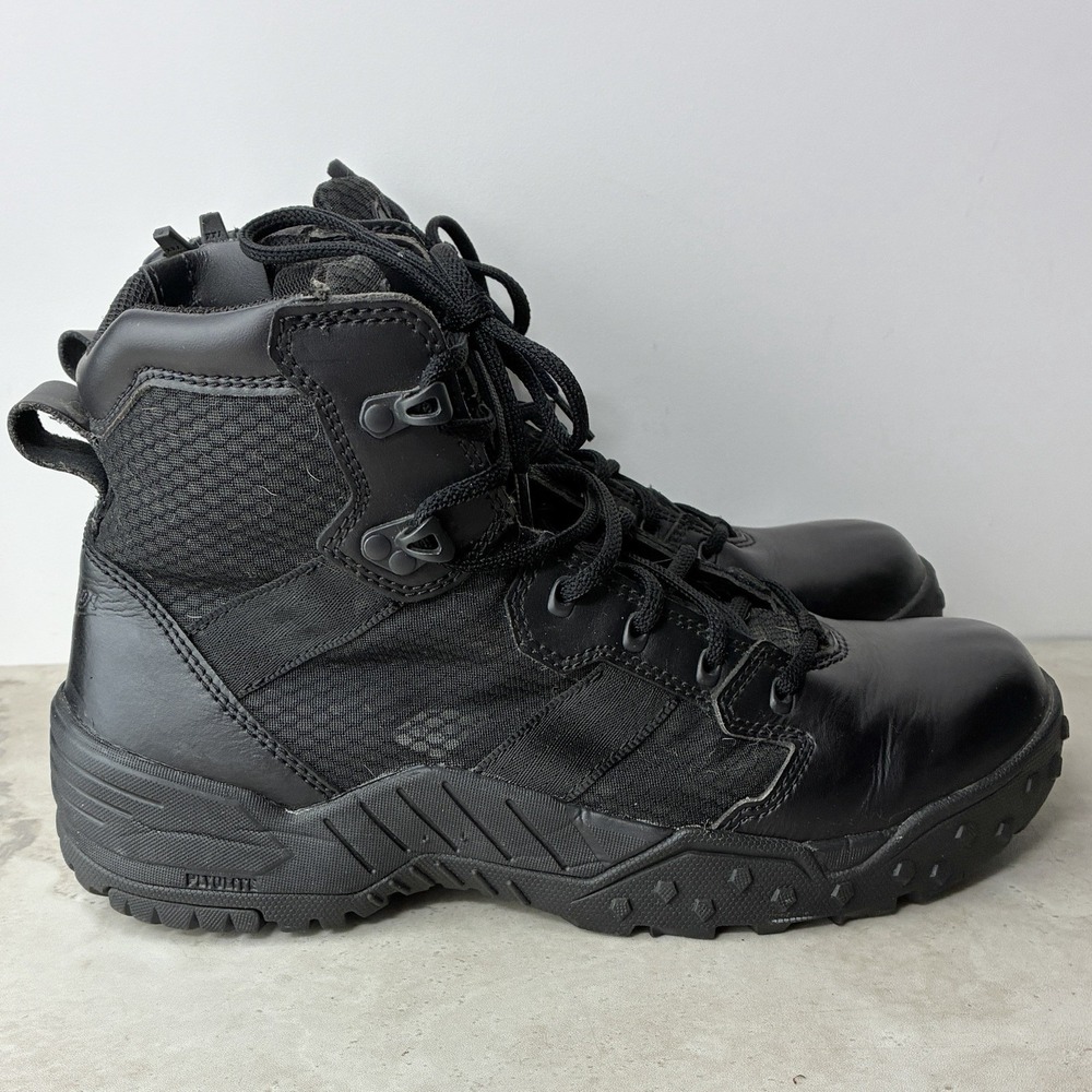 Danner Scorch Side Zip 6" Boots Men Size 10.5 Shoes Black Leather Mesh Combat